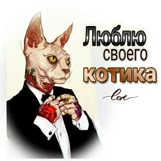 😼 Стикер «Любовь и открытки» для Telegram