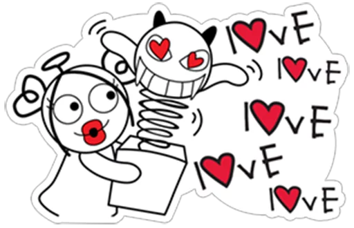 😍 Стикер «Love Angel !» для Telegram