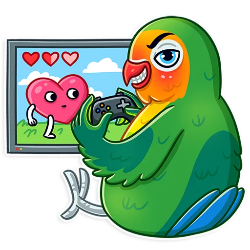 😈 Стикер «Love Bird» для Telegram