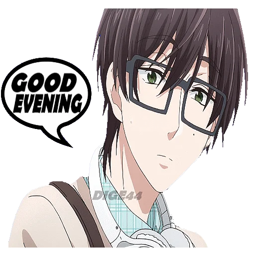🌙 Стикер «LOVE IS HARD FOR OTAKU» для Telegram