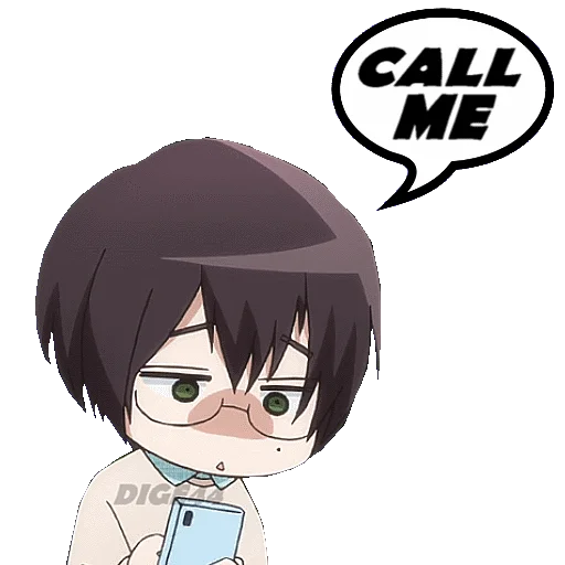 ☎️ Стикер «LOVE IS HARD FOR OTAKU» для Telegram