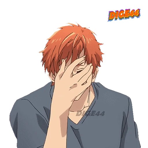 🤦‍♀️ Стикер «LOVE IS HARD FOR OTAKU» для Telegram
