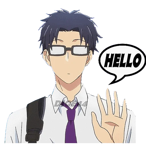 👋 Стикер «LOVE IS HARD FOR OTAKU» для Telegram
