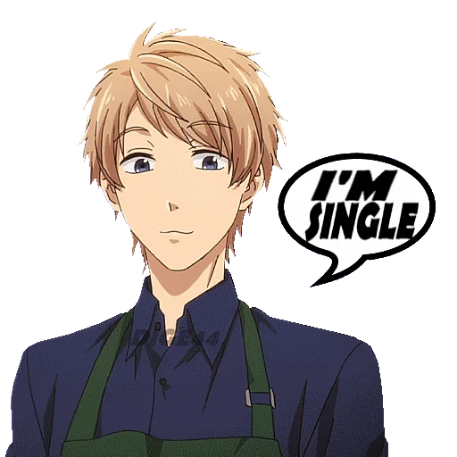 🤵‍♂ Стикер «LOVE IS HARD FOR OTAKU» для Telegram