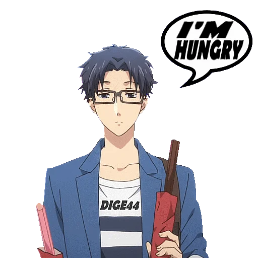 🥭 Стикер «LOVE IS HARD FOR OTAKU» для Telegram