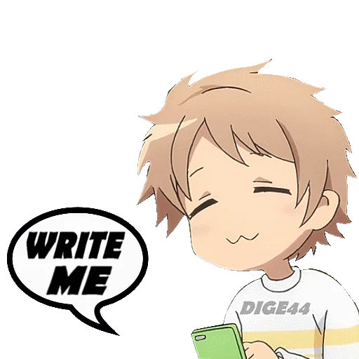 ✍️ Стикер «LOVE IS HARD FOR OTAKU» для Telegram