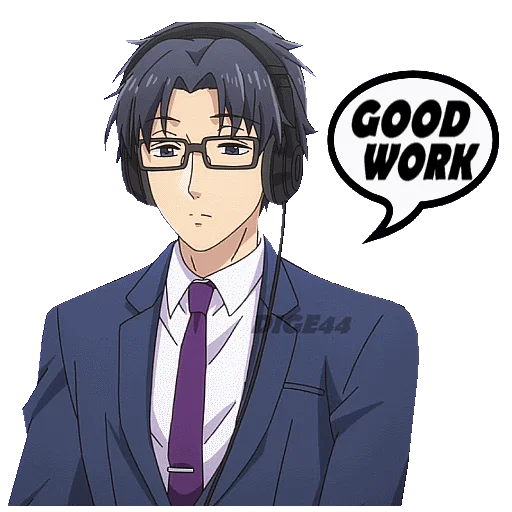 🧰 Стикер «LOVE IS HARD FOR OTAKU» для Telegram