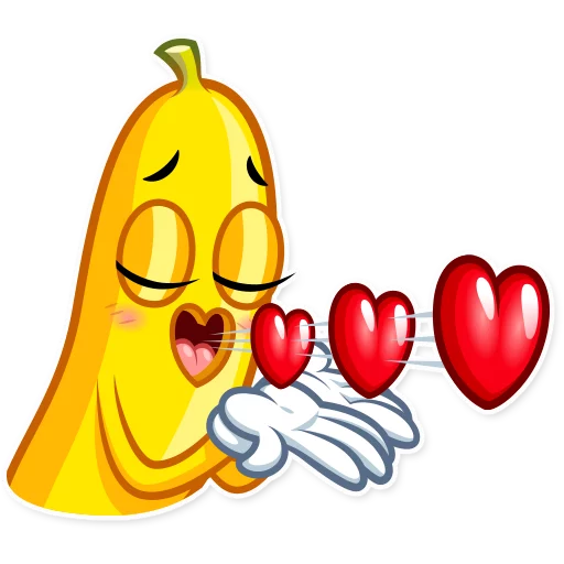 😘 Стикер «Lovely Banana» для Telegram