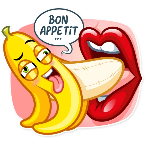 😜 Стикер «Lovely Banana» для Telegram