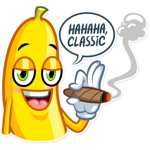 😉 Стикер «Lovely Banana» для Telegram