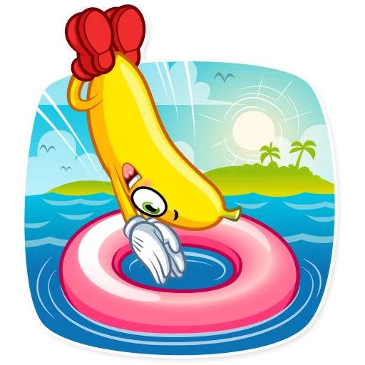 🏖 Стикер «Lovely Banana» для Telegram