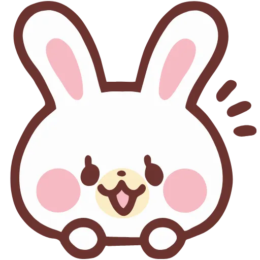 Стикер 6 HD lovely bunny - зайка