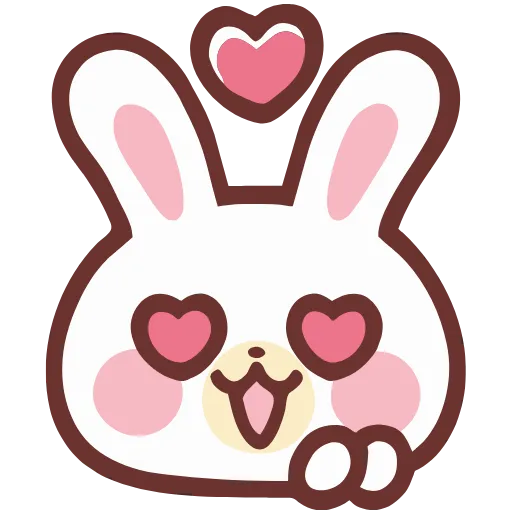 Стикер 10 HD lovely bunny - зайка