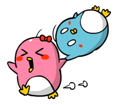 😆 Стикер «Lovely couple penguins - &;ALPENG&; Ver 2» для Telegram