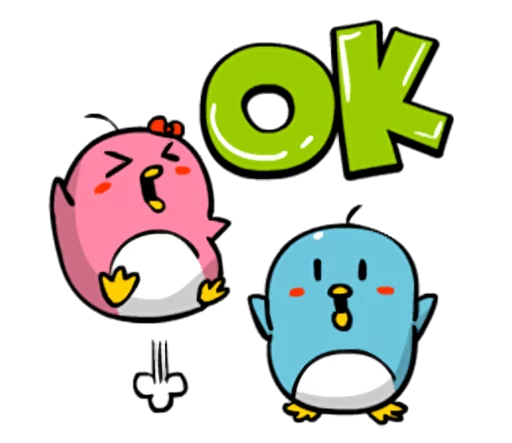 👍 Стикер «Lovely couple penguins - &;ALPENG&; Ver 2» для Telegram