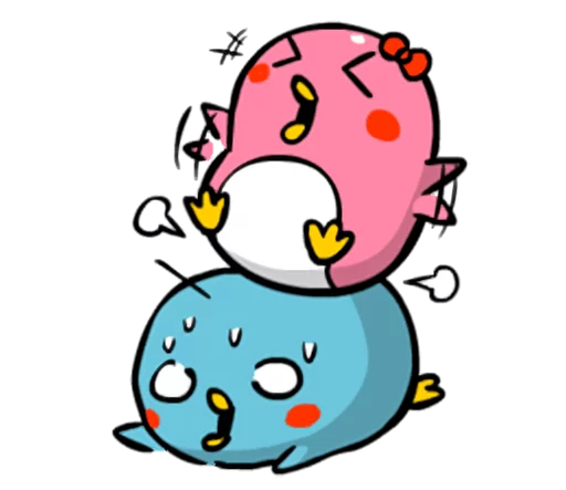 😣 Стикер «Lovely couple penguins - &;ALPENG&; Ver 2» для Telegram