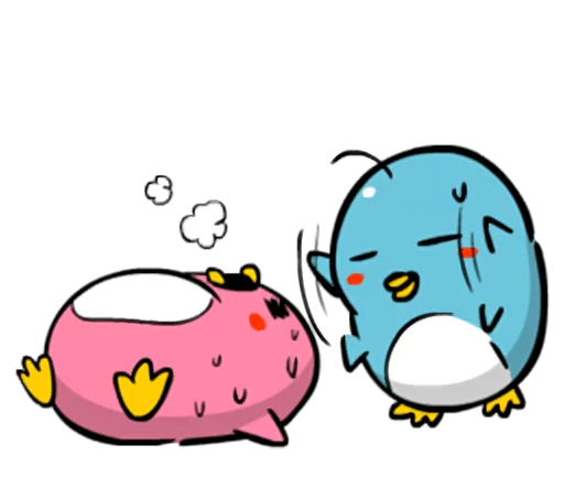 😣 Стикер «Lovely couple penguins - &;ALPENG&; Ver 2» для Telegram