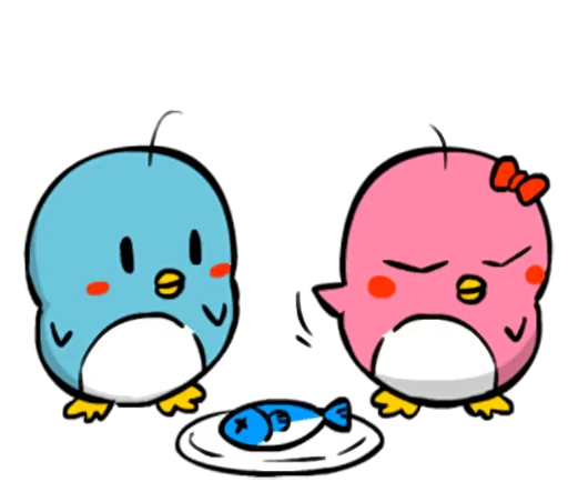 😌 Стикер «Lovely couple penguins - &;ALPENG&; Ver 2» для Telegram