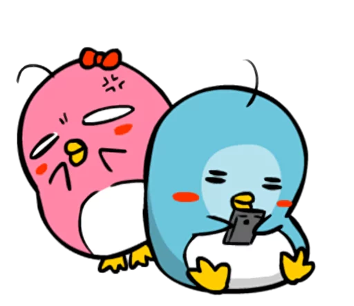 😤 Стикер «Lovely couple penguins - &;ALPENG&; Ver 2» для Telegram
