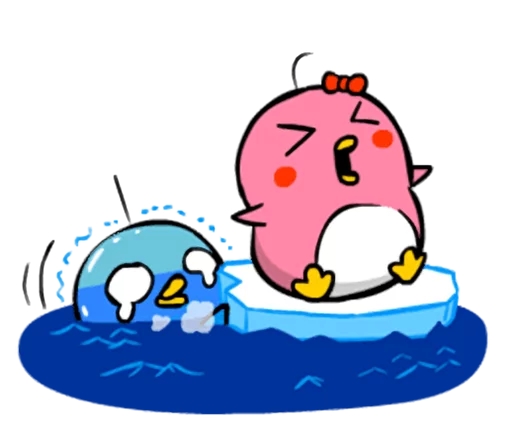 😭 Стикер «Lovely couple penguins - &;ALPENG&; Ver 2» для Telegram