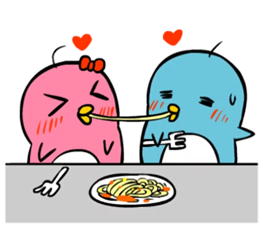 😚 Стикер «Lovely couple penguins - &;ALPENG&; Ver 2» для Telegram