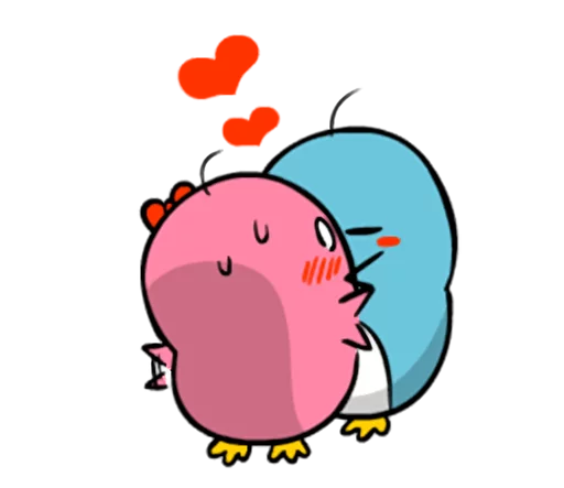 😘 Стикер «Lovely couple penguins - &;ALPENG&; Ver 2» для Telegram