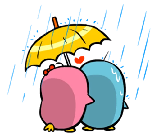 ☔ Стикер «Lovely couple penguins - &;ALPENG&; Ver 2» для Telegram