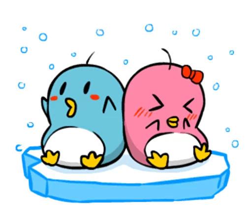 😄 Стикер «Lovely couple penguins - &;ALPENG&; Ver 2» для Telegram