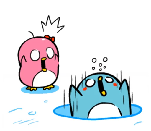 😖 Стикер «Lovely couple penguins - &;ALPENG&; Ver 2» для Telegram