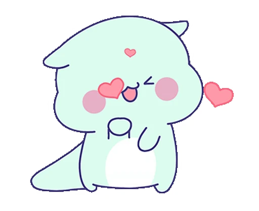 😘 Стикер «?Lovely Dino» для Telegram