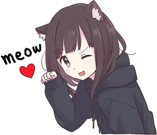 😽 Стикер «Lovely Girl» для Telegram