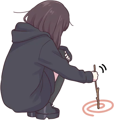 😔 Стикер «Lovely Girl» для Telegram