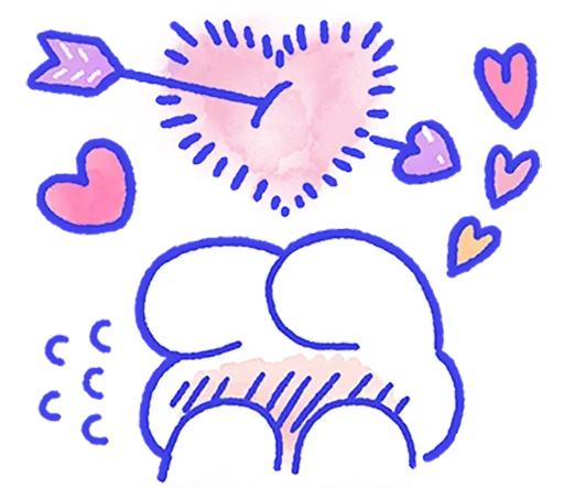 💘 Стикер «Lovely Mong Mong» для Telegram