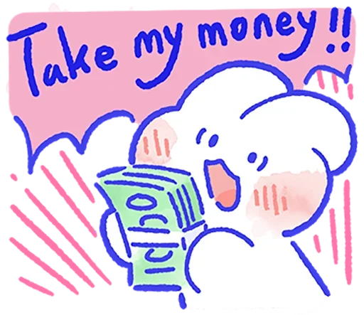 💸 Стикер «Lovely Mong Mong» для Telegram