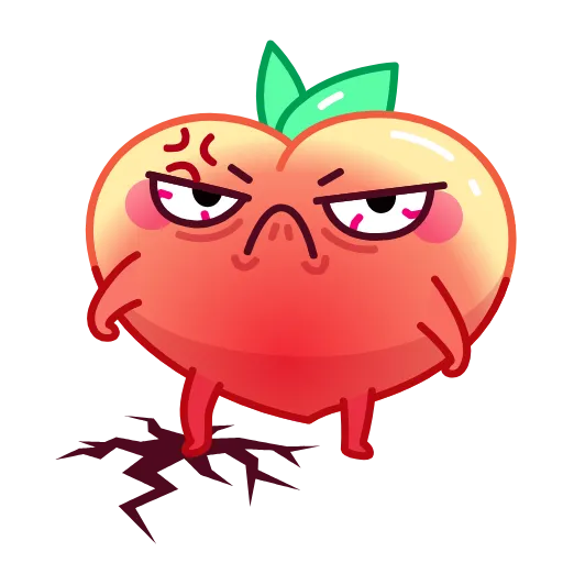 😡 Стикер «Life’s a Peach» для Telegram