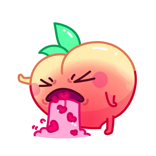 🤮 Стикер «Life’s a Peach» для Telegram