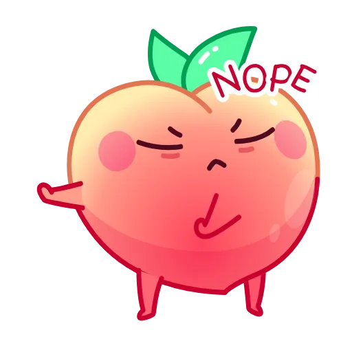 🙅 Стикер «Life’s a Peach» для Telegram