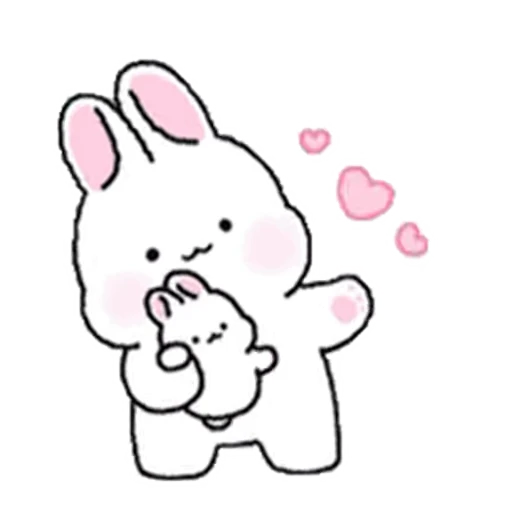 ❤️ Стикер «Lovely Rabbit Tozzi 2» для Telegram