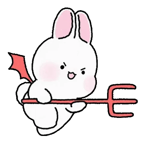 🔱 Стикер «Lovely Rabbit Tozzi 2» для Telegram