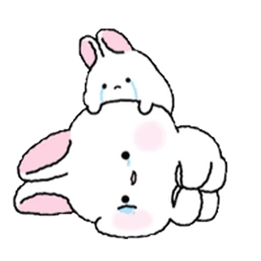 😭 Стикер «Lovely Rabbit Tozzi» для Telegram