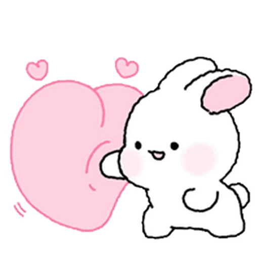 ❤️ Стикер «Lovely Rabbit Tozzi» для Telegram