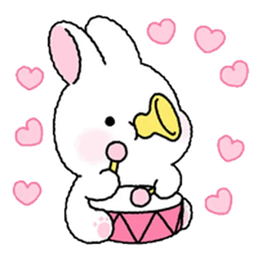 ❤️ Стикер «Lovely Rabbit Tozzi» для Telegram