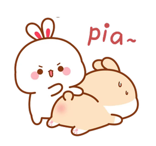 🍑 Стикер «Lovely Tuji» для Telegram