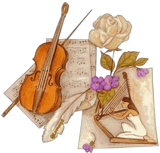 🎻 Стикер «fantasy» для Telegram