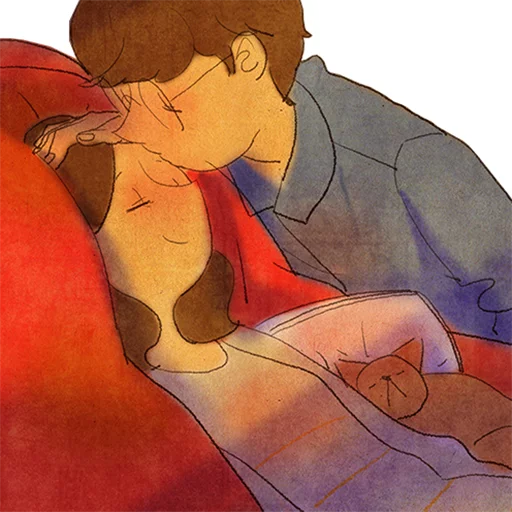 😴 Стикер «Нежная любовь» для Telegram
