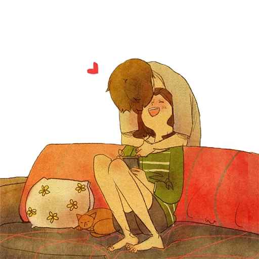 ❤️ Стикер «Нежная любовь» для Telegram