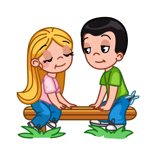 👄 Стикер «Lover couple» для Telegram