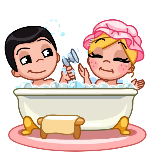 🛁 Стикер «Lover couple» для Telegram