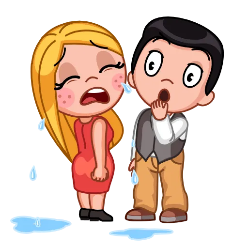 😭 Стикер «Lover couple» для Telegram