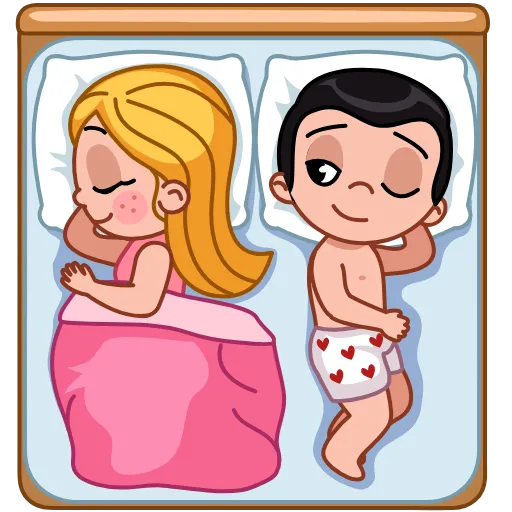 🛌 Стикер «Lover couple» для Telegram